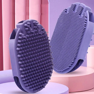 Massaging Pet Shampoo Brush, Soft Bristle Pet Grooming Brush, Dual-Sided Cleaning Brush Ideal For Dog Grooming And Shampooing 1pcs