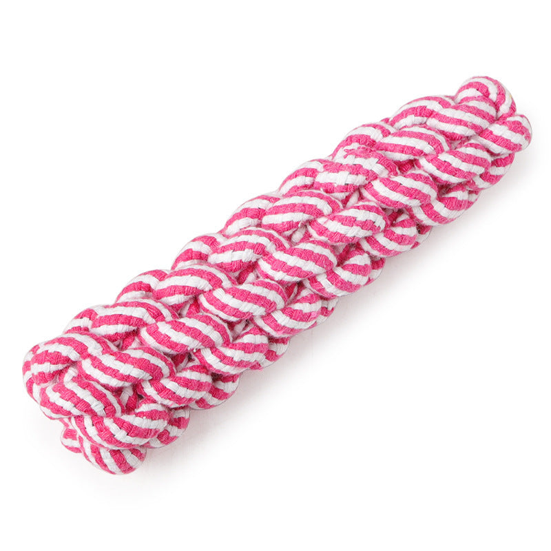 Striped cotton rope pet toy