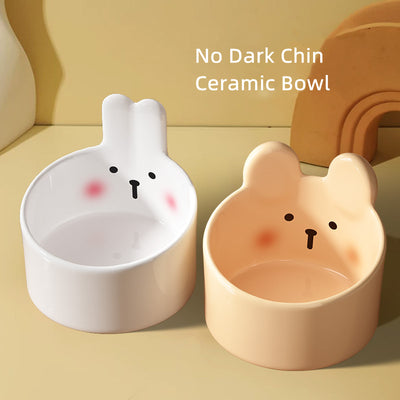 Household Pet Ceramic Bowl Large Caliber Dog Food Supplies Kitten Eating Tableware Set Cat Accessories Dog Bowls