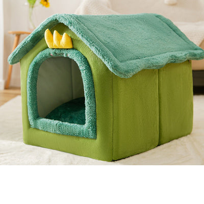 Foldable Dog House Pet Cat Bed Winter Dog Villa Sleep Kennel Removable Nest Warm