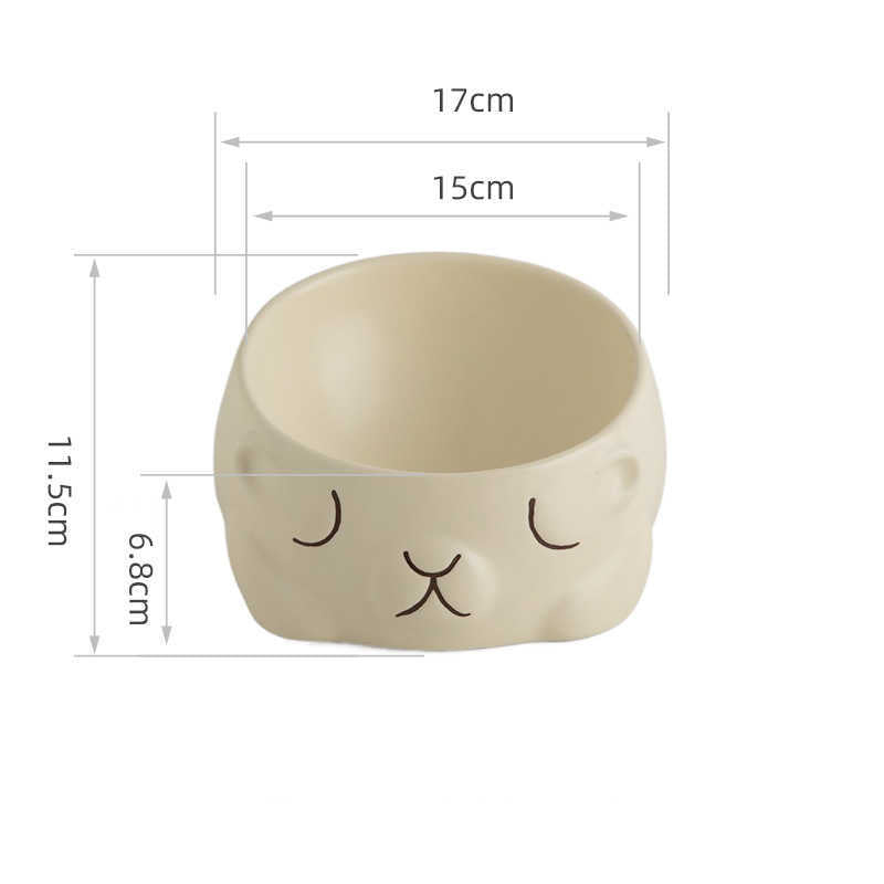 Ceramic Pet Bowl Cat Cartoon Creative