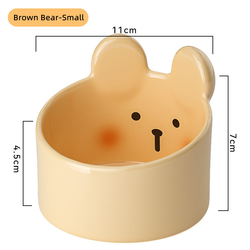 Household Pet Ceramic Bowl Large Caliber Dog Food Supplies Kitten Eating Tableware Set Cat Accessories Dog Bowls