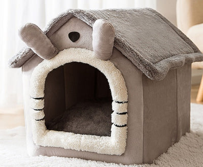 Foldable Dog House Pet Cat Bed Winter Dog Villa Sleep Kennel Removable Nest Warm