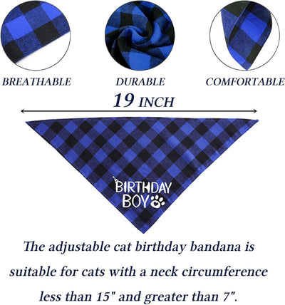 Pet Birthday Plaid Mouth Catty Scarf Glitter Hat Sequined Bow Tie Suit Number Birthday Arrangement