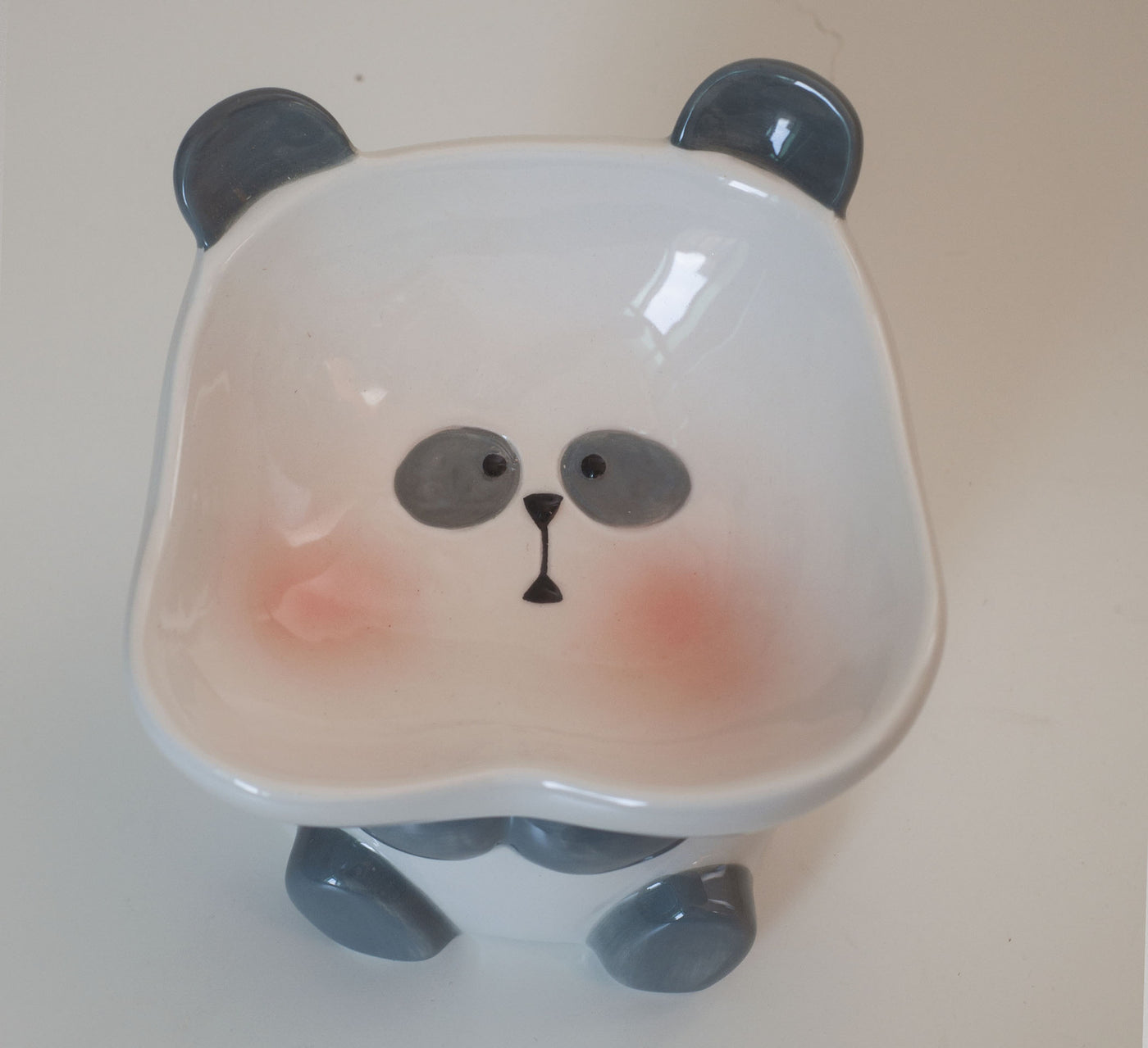 Cute Cartoon High Leg Ceramic Pet Bowl