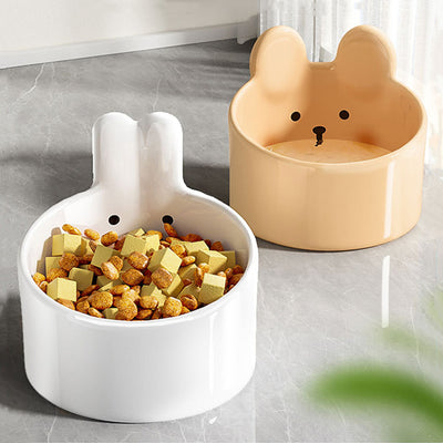 Household Pet Ceramic Bowl Large Caliber Dog Food Supplies Kitten Eating Tableware Set Cat Accessories Dog Bowls