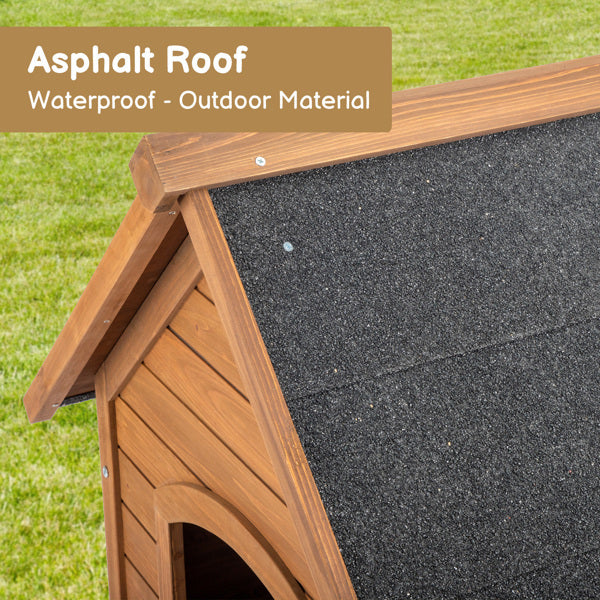 Black Asphalt Roof Dog House