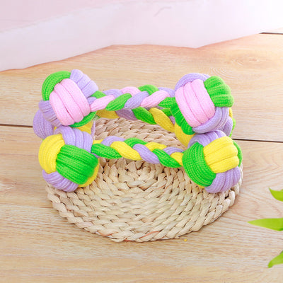 Candy Color Cotton Rope Dumbbell Pet Cotton Rope Toy Dog Toy