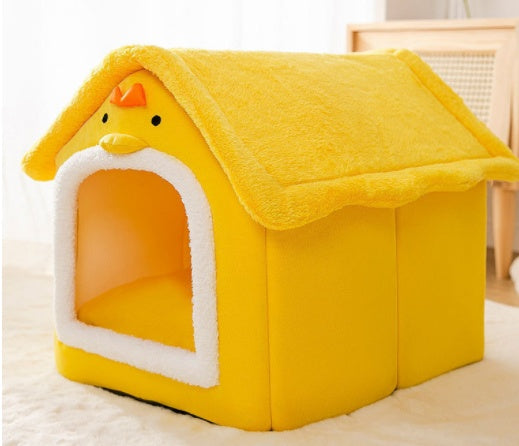 Foldable Dog House Pet Cat Bed Winter Dog Villa Sleep Kennel Removable Nest Warm