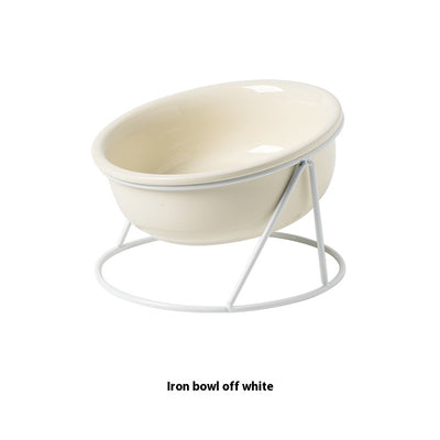 Ceramic Bowl Food Basin Drinking Bowl Food Bowl Pet Supplies Ceramic Double Cat Bowl