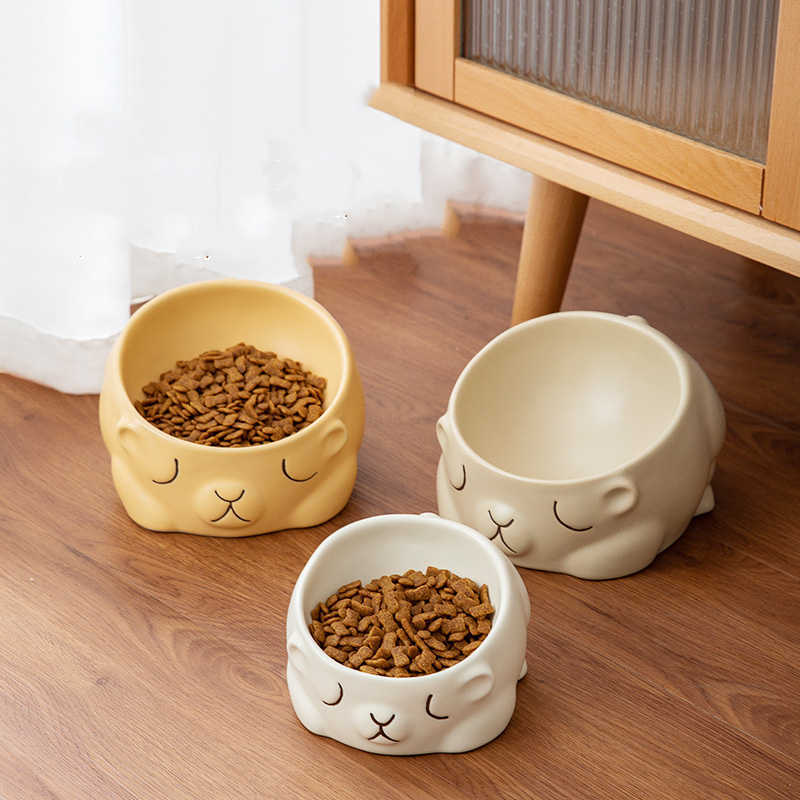 Ceramic Pet Bowl Cat Cartoon Creative