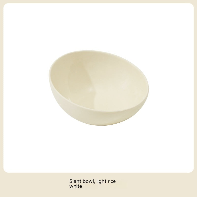 Ceramic Bevel Beveled Bowl Pet Cat Bowl