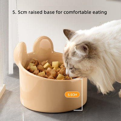 Household Pet Ceramic Bowl Large Caliber Dog Food Supplies Kitten Eating Tableware Set Cat Accessories Dog Bowls