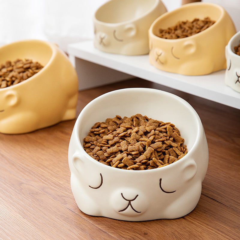 Ceramic Pet Bowl Cat Cartoon Creative