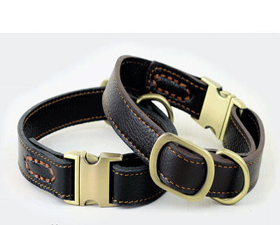 Leather Dog Collar Small And Medium-sized